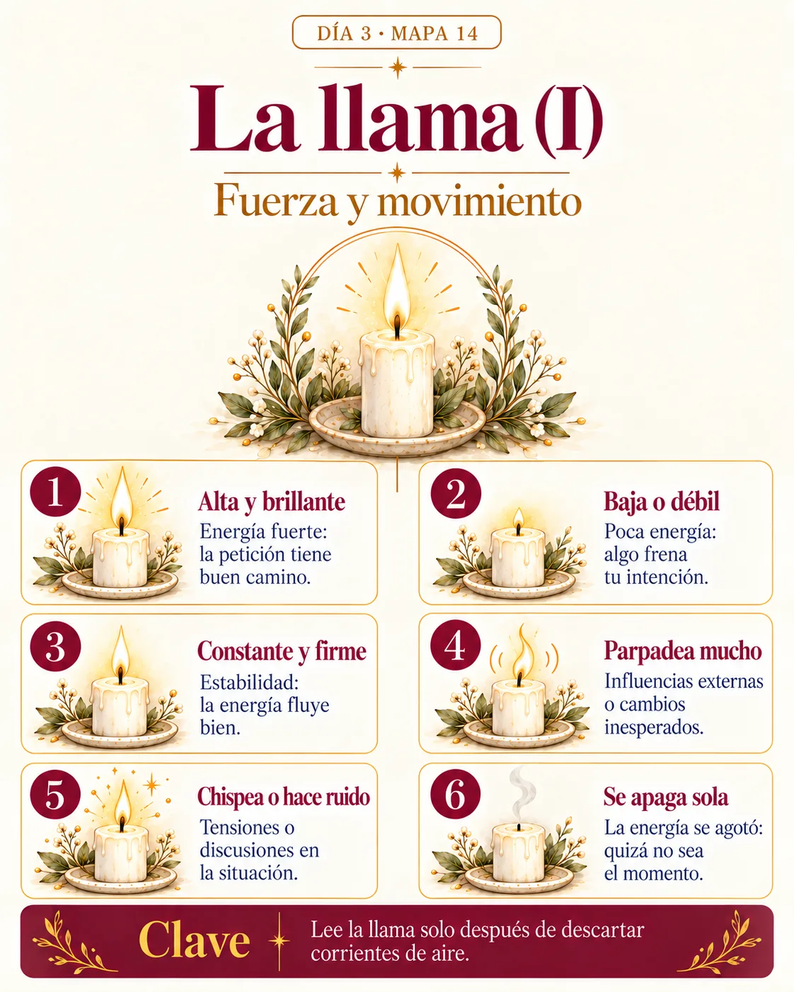 Mapa con señales ilustradas de la llama